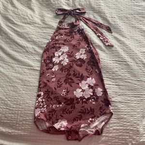Floral Halter Bodysuit